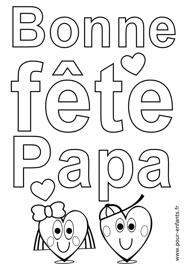 Coloriage Bonne F te Papa Imprimer Pour Enfants Maternelle Cp Ce1 