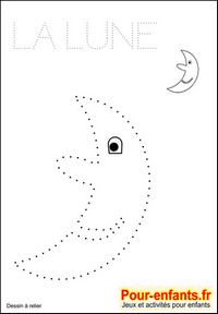 Jeux  imprimer jeu dessins A relier enfants de maternelle imprimer gratuitement dessin de lune gratuit