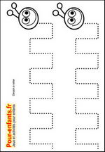 Jeux de Pques à imprimer maternelle jeu dessins A relier enfants de maternelle imprimer gratuitement dessin de chenilles gratuit