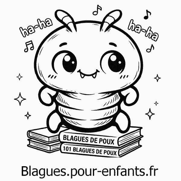 Blagues de pux pour enfants. Illustration avec dessin de pou bébé