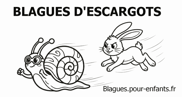 Blagues sur les escargots pour enfants. Illustration.