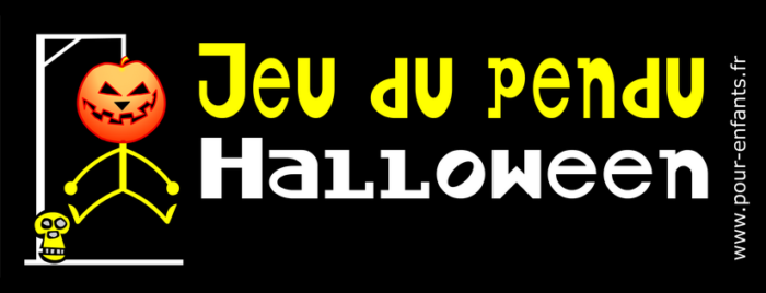 Jeux du pendu Halloween enfants. Pour jouer en ligne.
