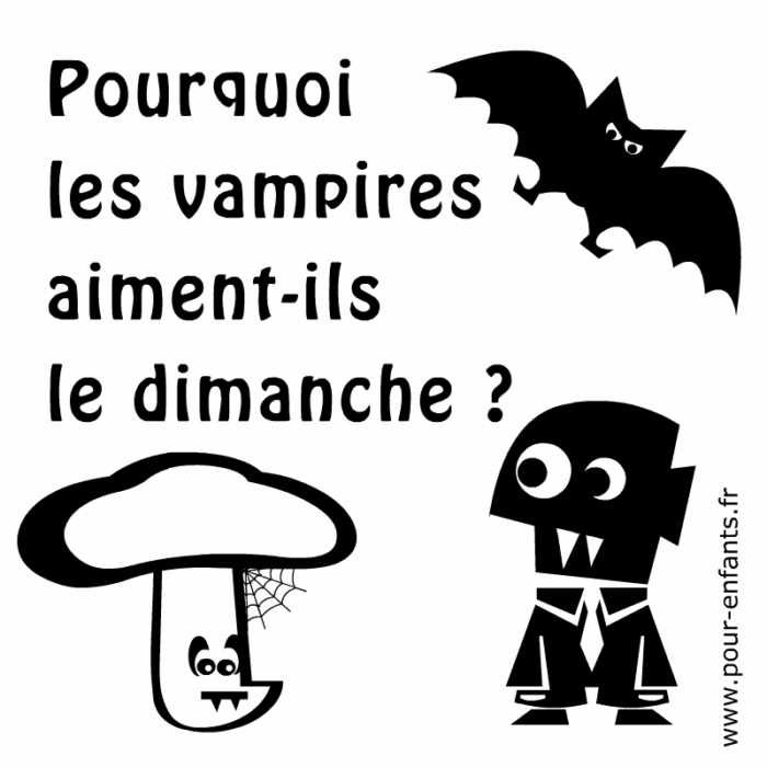 Devinette Halloween humour tradition vampires pour enfants