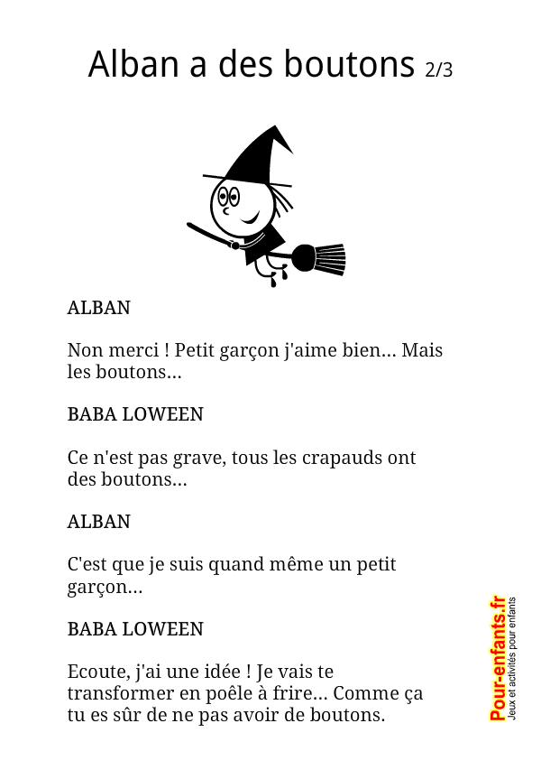 Halloween histoire courte à lire. Imprimable gratuitement.
