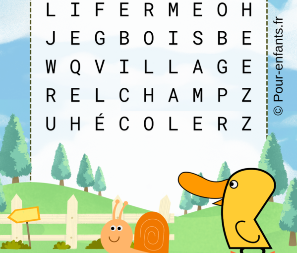 Mots cachés fleurs à imprimer – Jeux gratuits pour enfants.
