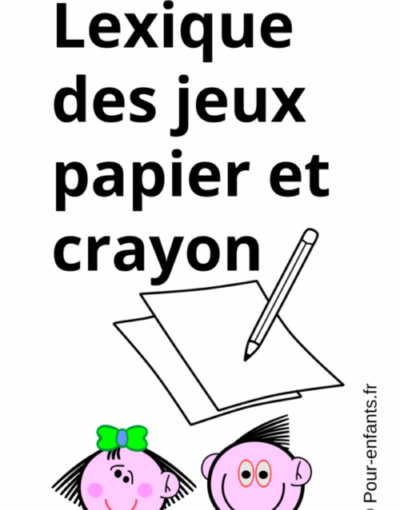 Lexique des jeux papier et crayon