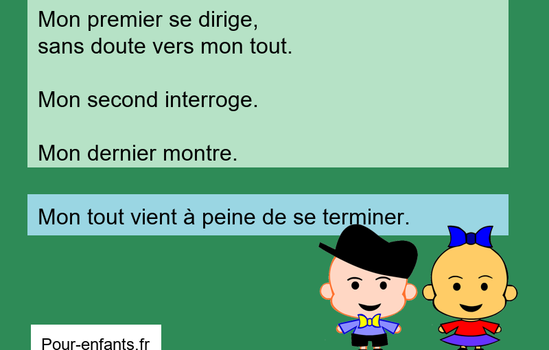 Charade rentrée des classes. Le mot vacances