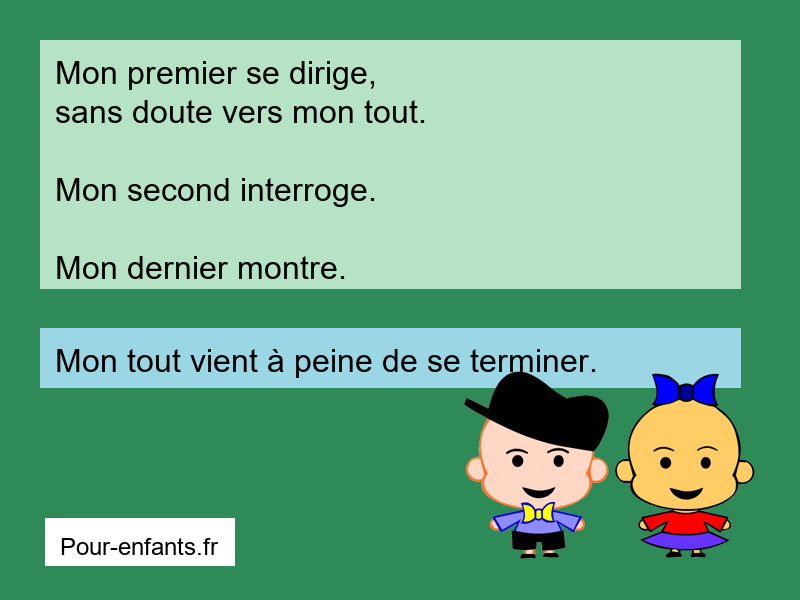Charade rentrée des classes. Le mot vacances