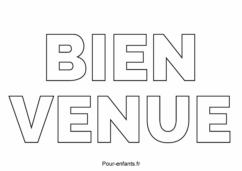 Binvenue coloriages grandes lettres majuscules