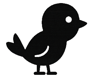 Le moine et l'oisillon. Dessin d'oisillon, petit oiseau, pour illustrer le conte