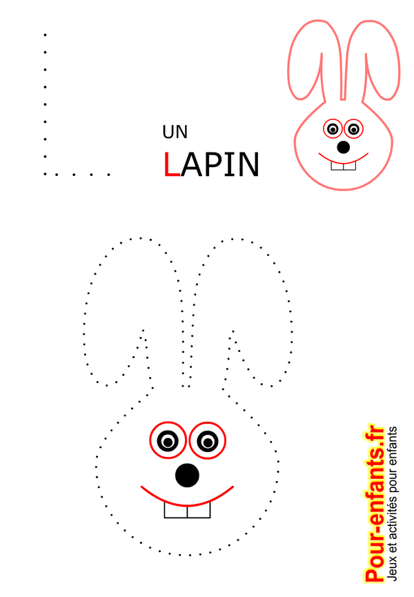 Imprimer Jeux Dessins A Relier Gratuitement Pour Enfants Maternelle Gratuits Coloriage Lapin